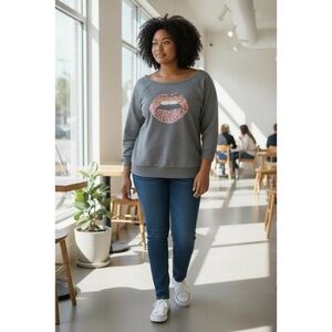 TORRID NWT Ltd Edition Breast Cancer Awareness Sequin Sweatshirt